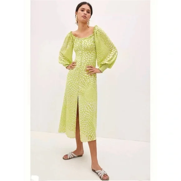 green emerald velvet dress Penny Polka Dot Strapless Dress main image 1